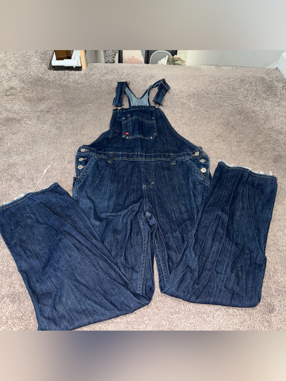 Dickies Dark Blue Denim Utility Overalls